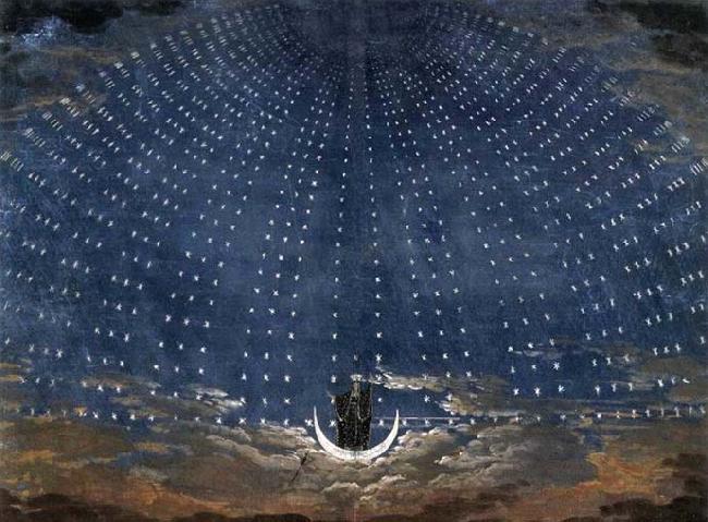 Karl friedrich schinkel Stage set for Mozart's Magic Flute